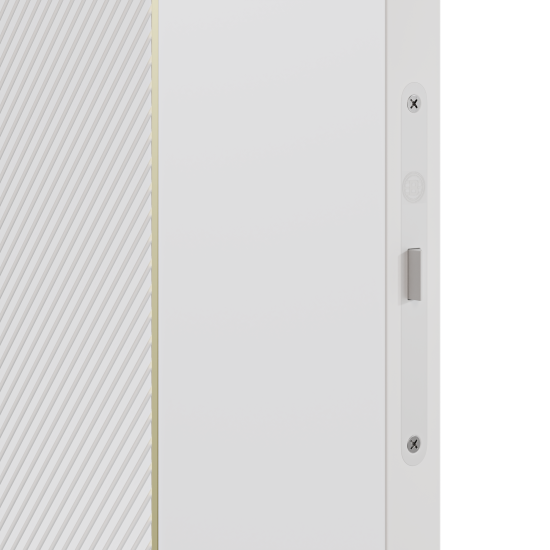 Дверь межкомнатная глухая с замком и петлями в комплекте Соло 4 90x200 см эмаль цвет белый