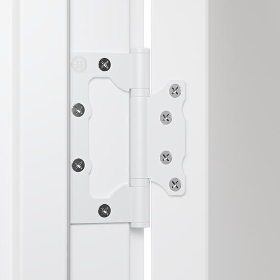 Дверь межкомнатная глухая с замком и петлями в комплекте Соло 4 90x200 см эмаль цвет белый