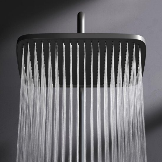 Душевая система AM.PM Func с верхним душем с лейкой со смесителем черная (F078F722)