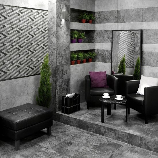 Керамогранит Керамин Нью-Йорк темно-серый 400x400x7 мм (13 шт.=2,08 кв.м)