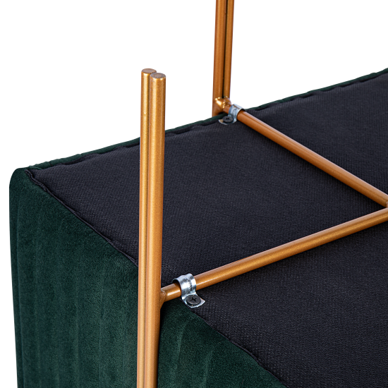 Пуф велюр темно-зеленый 40 x 42 см