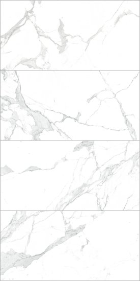 Глазурованный керамогранит Arcadia Ceramica Paradise Statuario Carving 60x120 см 1.44 м² матовый цвет белый