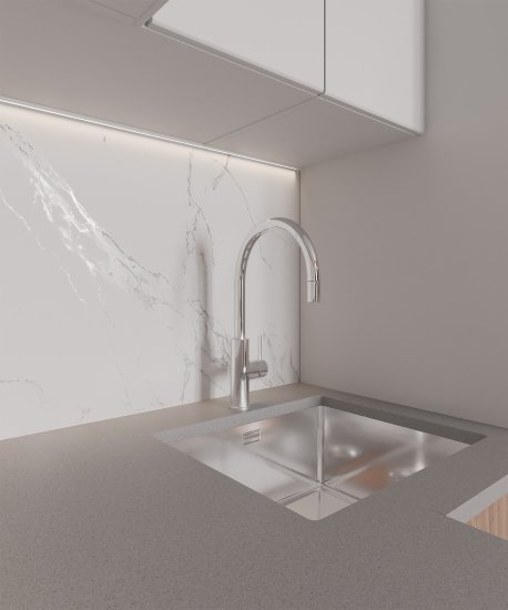 Глазурованный керамогранит Arcadia Ceramica Paradise Statuario Carving 60x120 см 1.44 м² матовый цвет белый