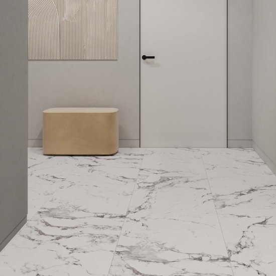 Глазурованный керамогранит Arcadia Ceramica Borghini Silver Carving 60x60 см 1.44 м² матовый цвет белый