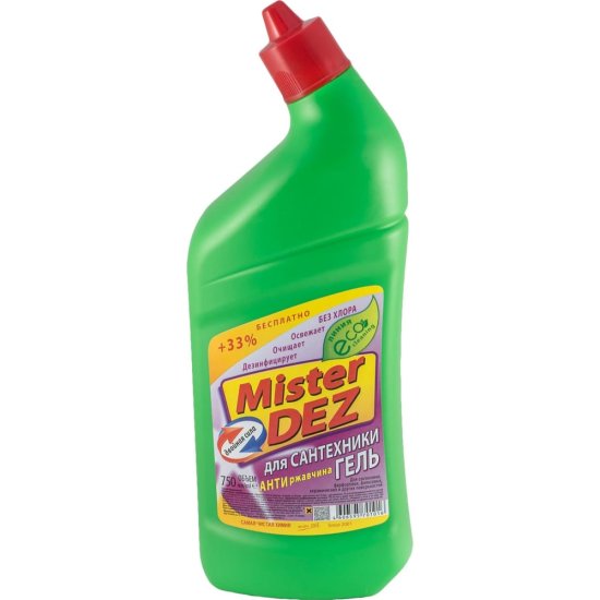 Средство для сантехники Mister Dez Eco-Cleaning Двойная сила кислотное (без хлора), 750 мл