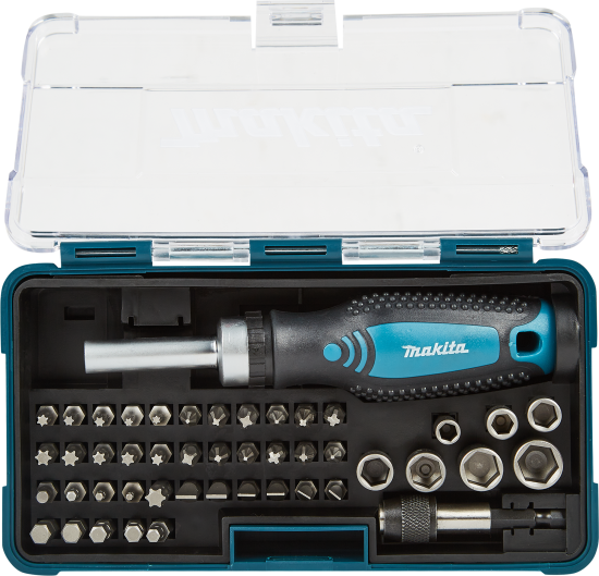 Отвертка с магнитными битами Makita B-36170, 47 предметов