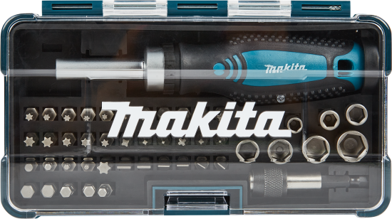 Отвертка с магнитными битами Makita B-36170, 47 предметов