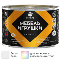 Краска для мебели и игрушек моющаяся Eskaro Toys & Furniture полуматовая цвет прозрачный база С 0.45 л