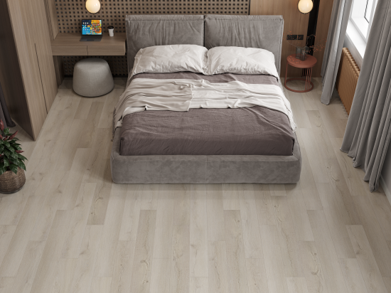 SPC плитка Дуб Блонде 34 класс L-фаска толщина 4 мм 1.525 м²