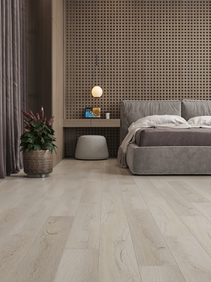 SPC плитка Дуб Блонде 34 класс L-фаска толщина 4 мм 1.525 м²