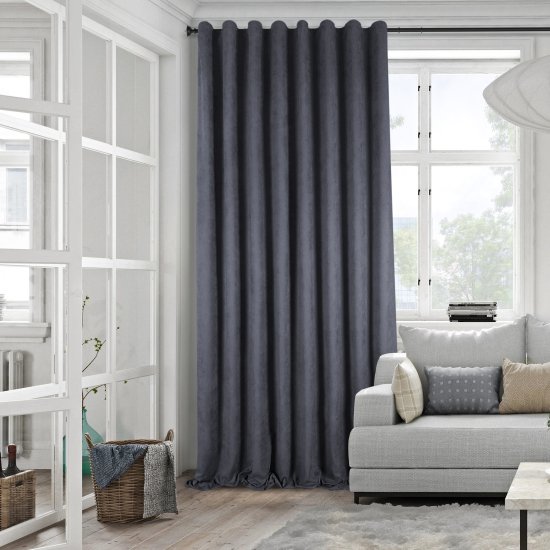 Штора на ленте со скрытыми петлями KREAFORTA Рим 200x310 см цвет темно-серый