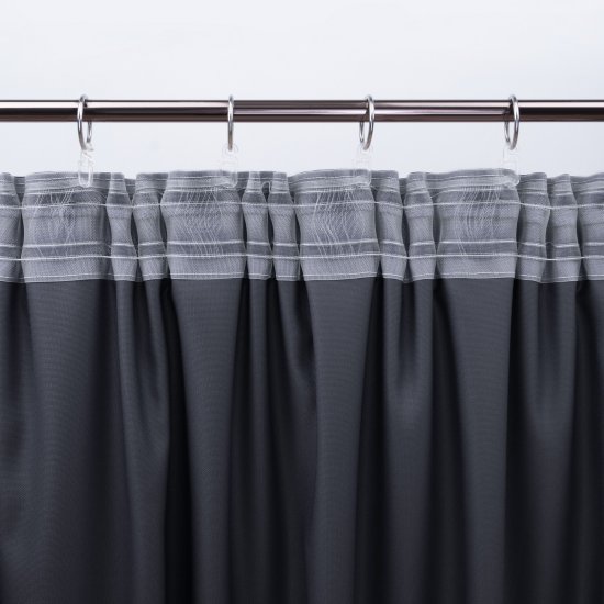 Штора на ленте со скрытыми петлями KREAFORTA Рим 200x310 см цвет темно-серый