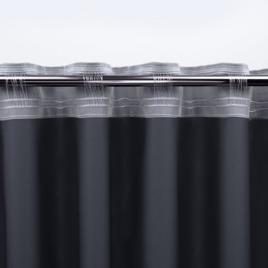 Штора на ленте со скрытыми петлями KREAFORTA Рим 200x310 см цвет темно-серый