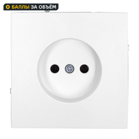 Розетка встраиваемая Mirkl Grace без заземления цвет белый