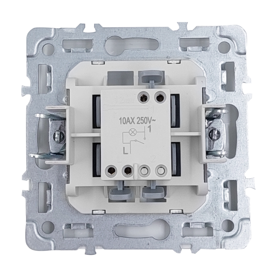 Выключатель встраиваемый Mirkl Grace 1 клавиша с подсветкой цвет белый