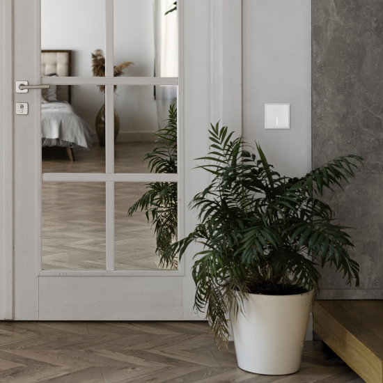 Выключатель встраиваемый Mirkl Grace 1 клавиша с подсветкой цвет белый