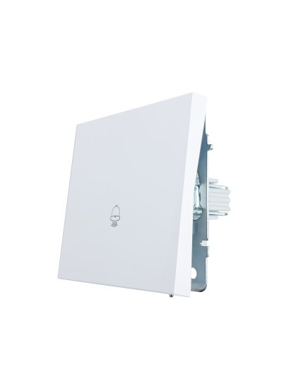 Кнопка для дверного звонка проводная Lezard Zima цвет белый