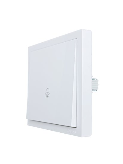 Кнопка для дверного звонка проводная Lezard Zima цвет белый