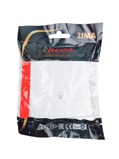 Кнопка для дверного звонка проводная Lezard Zima цвет белый