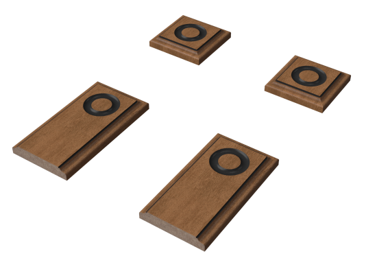 Банкетка и квадрат Грета/Милана 1750x90x60 мм цвет дуб аурум (комплект) (4шт.)