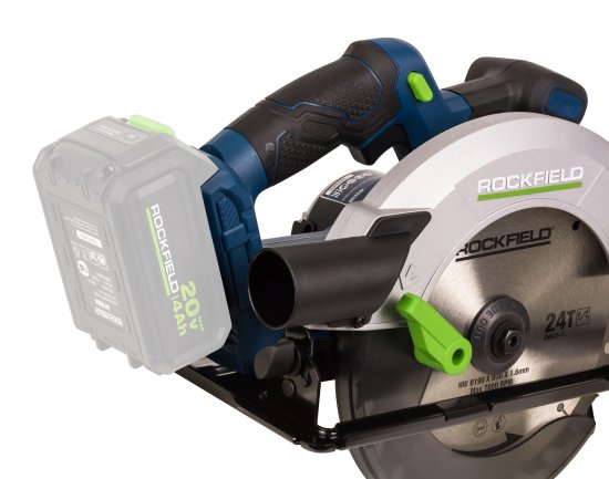 Пила циркулярная аккумуляторная Rockfield RF2310B, 20 В Li-ion без АКБ и ЗУ, 190 мм