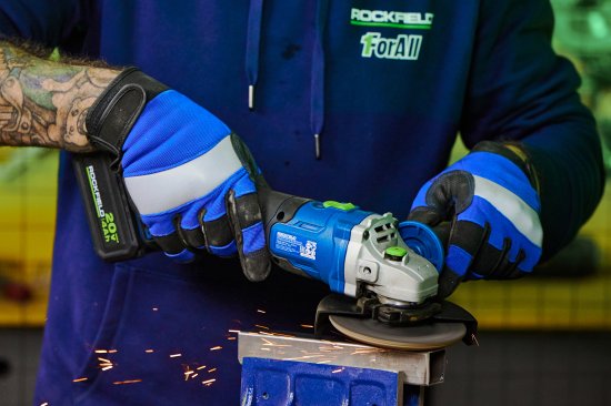 УШМ аккумуляторная бесщеточная Rockfield RF2204BK, 20 В Li-ion 4 Ач, 125 мм