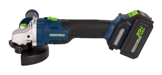 УШМ аккумуляторная бесщеточная Rockfield RF2204BK, 20 В Li-ion 4 Ач, 125 мм