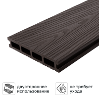 Террасная доска ДПК T-Decks цвет Венге 150x25x4000 мм двусторонняя вельвет/структура древесины 0.6 м²