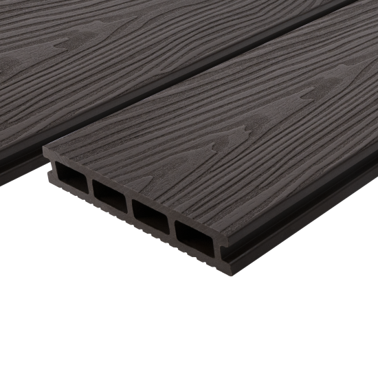 Террасная доска ДПК T-Decks цвет Венге 150x25x4000 мм двусторонняя вельвет/структура древесины 0.6 м²