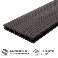 Террасная доска ДПК T-Decks цвет Венге 150x20x4000 мм двусторонняя вельвет/структура древесины 0.6 м²