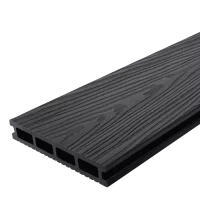 Террасная доска ДПК T-Decks цвет Графит 150x25x4000 мм двусторонняя вельвет/структура древесины 0.6 м²