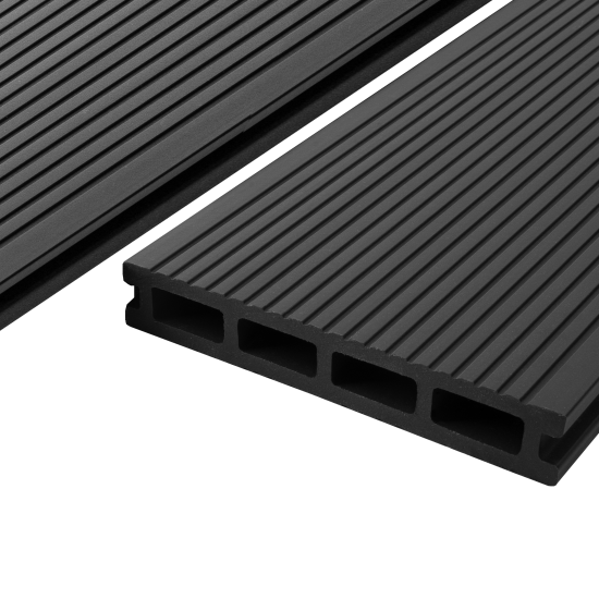 Террасная доска ДПК T-Decks цвет Графит 150x25x4000 мм двусторонняя вельвет/структура древесины 0.6 м²