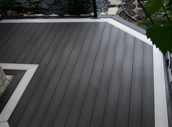Террасная доска ДПК T-Decks цвет Графит 150x25x4000 мм двусторонняя вельвет/структура древесины 0.6 м²