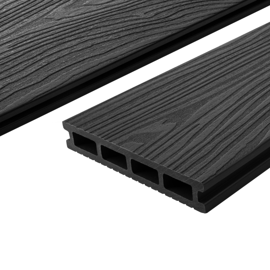 Террасная доска ДПК T-Decks цвет Графит 150x25x4000 мм двусторонняя вельвет/структура древесины 0.6 м²