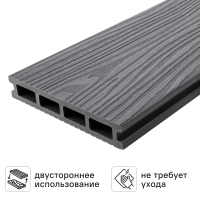 Террасная доска ДПК T-Decks цвет Серый 150x25x4000 мм двусторонняя вельвет/структура древесины 0.6 м²