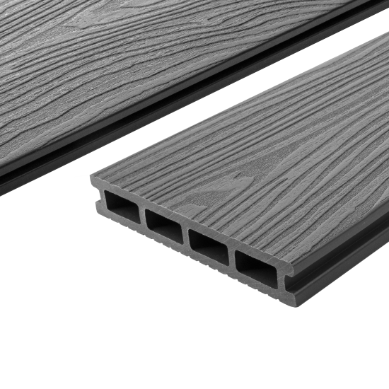 Террасная доска ДПК T-Decks цвет Серый 150x25x4000 мм двусторонняя вельвет/структура древесины 0.6 м²