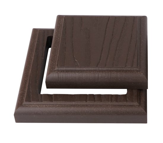 Комплект крышка/юбка для столба ДПК T-Decks 100x100 мм венге