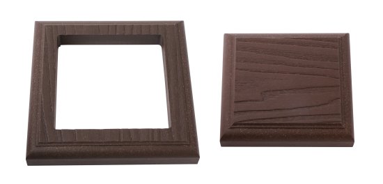 Комплект крышка/юбка для столба ДПК T-Decks 100x100 мм венге