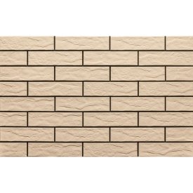 Клинкерная плитка для фасада Cerrad Elewacja rustiko krem (32 шт.= 0,5 кв.м) бежевая 245х65х6,5 мм