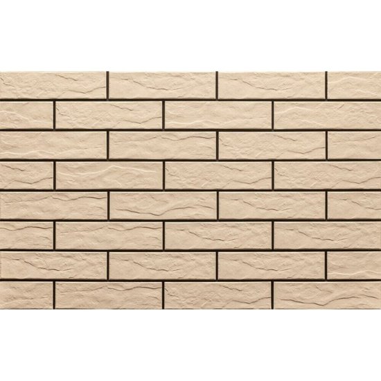 Клинкерная плитка для фасада Cerrad Elewacja rustiko krem (32 шт.=0,5 кв.м) бежевая 245х65х6,5 мм