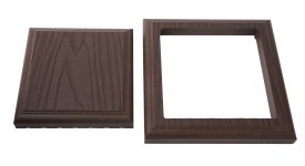 Комплект крышка/юбка для столба T-Decks 125x125 мм ДПК цвет венге