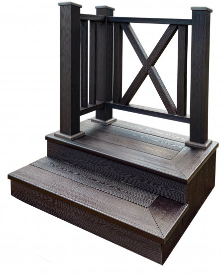 Комплект крышка/юбка для столба T-Decks 125x125 мм ДПК цвет венге