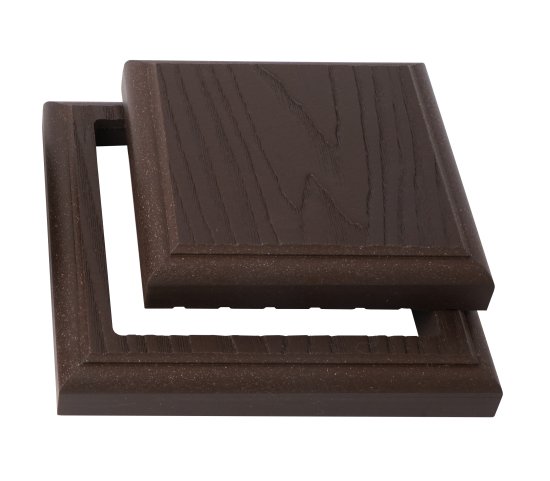 Комплект крышка/юбка для столба T-Decks 125x125 мм ДПК цвет венге