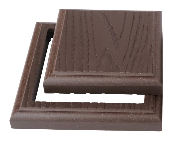 Комплект крышка/юбка для столба T-Decks 125x125 мм ДПК цвет венге