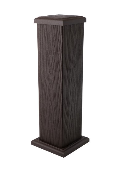 Комплект крышка/юбка для столба T-Decks 125x125 мм ДПК цвет венге