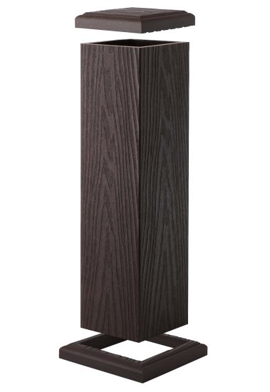 Комплект крышка/юбка для столба T-Decks 125x125 мм ДПК цвет венге