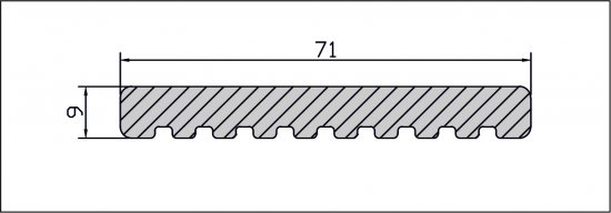 Планка декоративная T-Decks 300x71x9 мм венге
