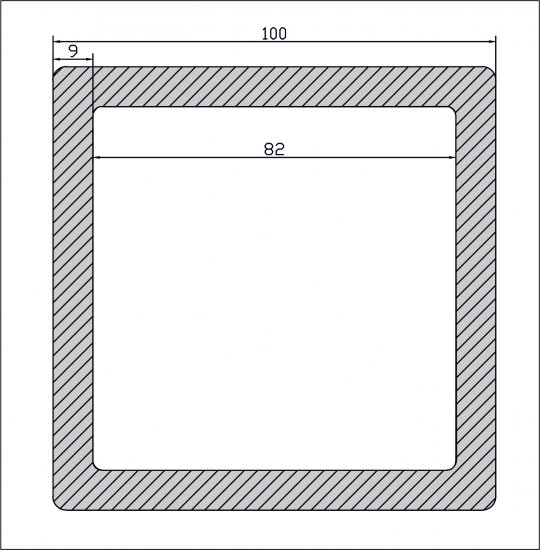 Столб T-Decks 100x100x3000 мм венге