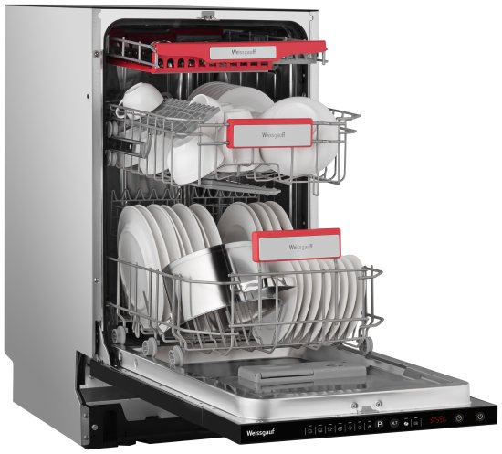 Встраиваемая посудомоечная машина Weissgauff BDW 4536 D Infolight 44.8 см 6 программ цвет нержавеющая сталь