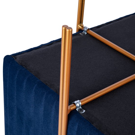 Пуф велюр синий 40 x 42 см